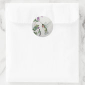 ハミングバードラウンドシールガーデンフラワー ラウンドシール (バッグ)