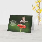 ハミングバードラブフェイスバイブル聖なる書物、 経典カード カード (黄色い花)