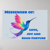 ハミングバードラブ、喜びと幸運 | ポスター (正面)