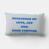 ハミングバードラブ、喜びと幸運 | ランバークッション (裏面)