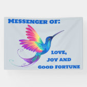 ハミングバードラブ、喜びと幸運 | 横断幕 (横)