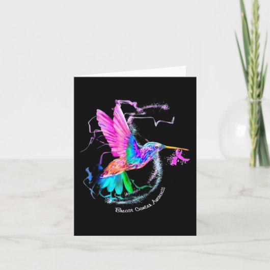 ハミングバードリボン乳がん認識度 カード (正面)