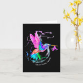 ハミングバードリボン乳がん認識度 カード (黄色い花)