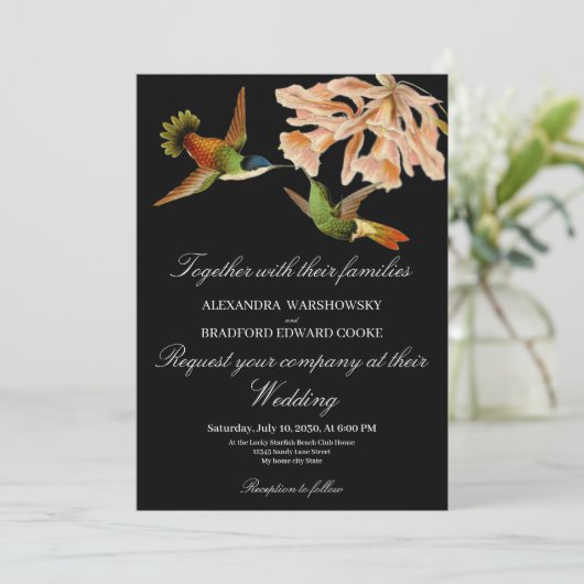 ハミングバードリリーウォーターカラー白黒結婚ズ (スタンド正面)