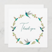 ハミングバードリースありがとう サンキューカード (正面/裏面)