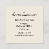 ハミングバードリーススクエア名刺 スクエア名刺 (裏面)