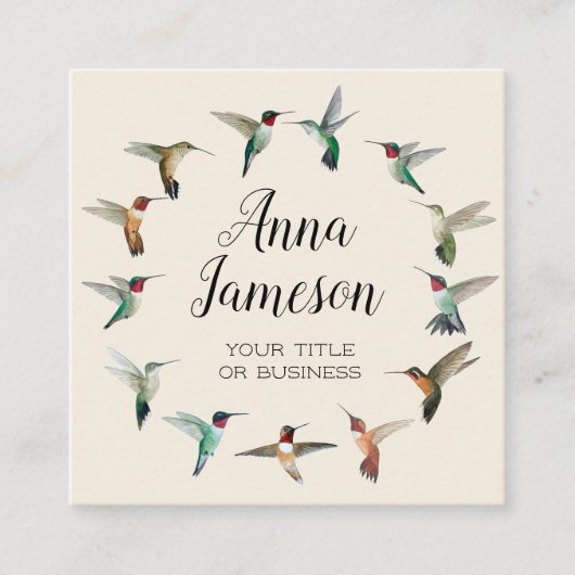 ハミングバードリーススクエア名刺 スクエア名刺 (正面)