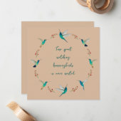 ハミングバードリース ノートカード (正面/裏面インサイチュ)