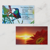 ハミングバードルビーが喉を切った 名刺 (正面/裏面)