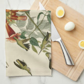 ハミングバードルビースロートオードボン キッチンタオル (四つ折り)