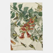 ハミングバードルビースロートオードボン キッチンタオル (縦)