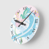 ハミングバードローマ数字 ラウンド壁時計 (傾斜)