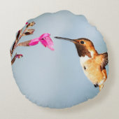 ハミングバードワイルド自然 ラウンドクッション (裏面)