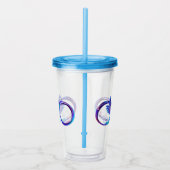 ハミングバード付きネオンインフィニティ白熱［赤熱］光を放つシンボル アクリルタンブラー (右)