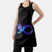 ハミングバード付きネオンインフィニティ白熱［赤熱］光を放つシンボル エプロン (インサイチュ)