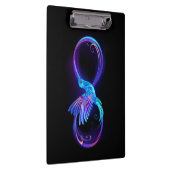 ハミングバード付きネオンインフィニティ白熱［赤熱］光を放つシンボル クリップボード (右)