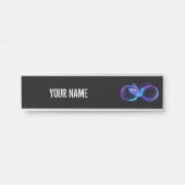 ハミングバード付きネオンインフィニティ白熱［赤熱］光を放つシンボル サインプレート (正面)