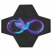 ハミングバード付きネオンインフィニティ白熱［赤熱］光を放つシンボル サッカーボール (フラット)