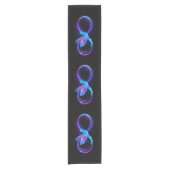 ハミングバード付きネオンインフィニティ白熱［赤熱］光を放つシンボル ショートテーブルランナー (正面)