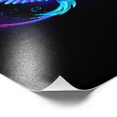 ハミングバード付きネオンインフィニティ白熱［赤熱］光を放つシンボル フォトプリント            (角)