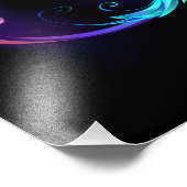 ハミングバード付きネオンインフィニティ白熱［赤熱］光を放つシンボル フォトプリント            (角)