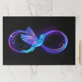 ハミングバード付きネオンインフィニティ白熱［赤熱］光を放つシンボル ペーパーパッド (インサイチュ)