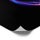 ハミングバード付きネオンインフィニティ白熱［赤熱］光を放つシンボル ポスター (角)