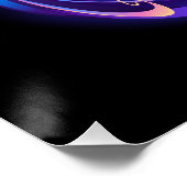 ハミングバード付きネオンインフィニティ白熱［赤熱］光を放つシンボル ポスター (コーナー)