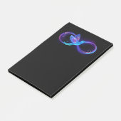 ハミングバード付きネオンインフィニティ白熱［赤熱］光を放つシンボル ポストイット (アングル)