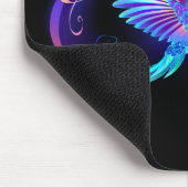 ハミングバード付きネオンインフィニティ白熱［赤熱］光を放つシンボル マウスパッド (コーナー)