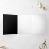 ハミングバード付きネオンインフィニティ白熱［赤熱］光を放つシンボル 三つ折りカード (内部)