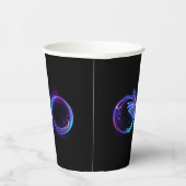 ハミングバード付きネオンインフィニティ白熱［赤熱］光を放つシンボル 紙コップ (右)