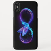 ハミングバード付きネオンインフィニティ白熱［赤熱］光を放つシンボル Case-Mate iPhoneケース (裏面)