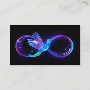 ハミングバード付きネオン無限白熱［赤熱］光を放つシンボル コーリングカード