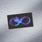 ハミングバード付きネオン無限白熱［赤熱］光を放つシンボル マグネット名刺 (インサイチュ)