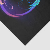 ハミングバード付きネオン無限白熱［赤熱］光を放つシンボル 薄葉紙 (詳細)