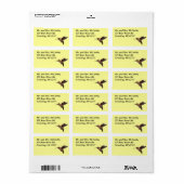 ハミングバード住所 シール (フルシート)