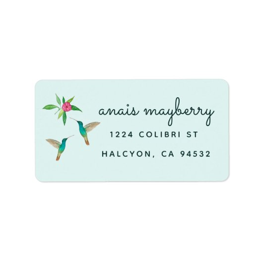 ハミングバード住所 シール (正面)
