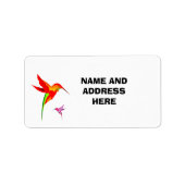 ハミングバード住所 シール (正面)