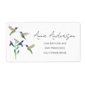 ハミングバード住所 シール (正面)