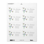 ハミングバード住所 シール (フルシート)