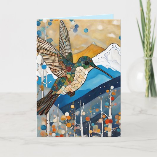 ハミングバード勇気付けられる カード (正面)