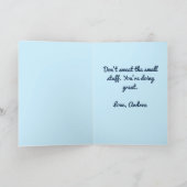 ハミングバード勇気付けられる カード (内部)