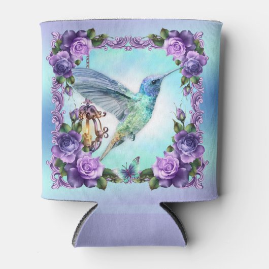 ハミングバード及びバラカスタムクーラーボックス 缶クーラー (正面)