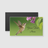 ハミングバード及びフラワー磁気ビジネスカード (正面/裏面)