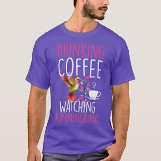 ハミングバード大好き飲みコーヒーHummingbを見て Tシャツ