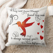 ハミングバード天国から送られるハグ クッション (ブランケット)