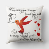 ハミングバード天国から送られるハグ クッション (裏面)