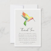ハミングバード悔やみや弔慰葬儀 サンキューカード (正面)