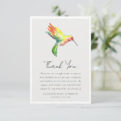 ハミングバード悔やみや弔慰葬儀 サンキューカード (スタンド正面)